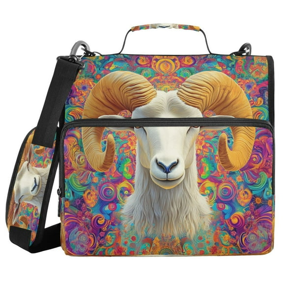 DIXRUYEE Zipper BinderTrapper of keeper Documents Organized Design Crimson Blossom Serenade Printed