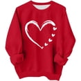 thumbnail image 1 of Sudadera sin capucha para niñas, cuello redondo, sudadera extragrande, estampado de San Valentín, manga larga, para niñas de 1 a 15 años, 1 of 8