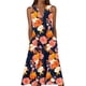 thumbnail image 2 of TaTaai Ladies V Neck Sleeveless Maxi Sundress Strap Detail Casual Loose Fit Summer Beach Vacation Bohemian Long Dress Gift, 2 of 5