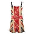 thumbnail image 4 of 2DXuixsh Combishort pour Femmes Combinaison Courte Été Décontractée Mode Imprimée avec Poches Combinaison Short Grande Taille Tenue Décontractée pour Femmes Rouge Taille m, 4 of 5