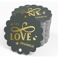 thumbnail image 4 of Inkdotpot Pack Of 100 Real Gold Foil Paper Tags Let Love Sparkle Wedding Favor Hang Tags, 4 of 6