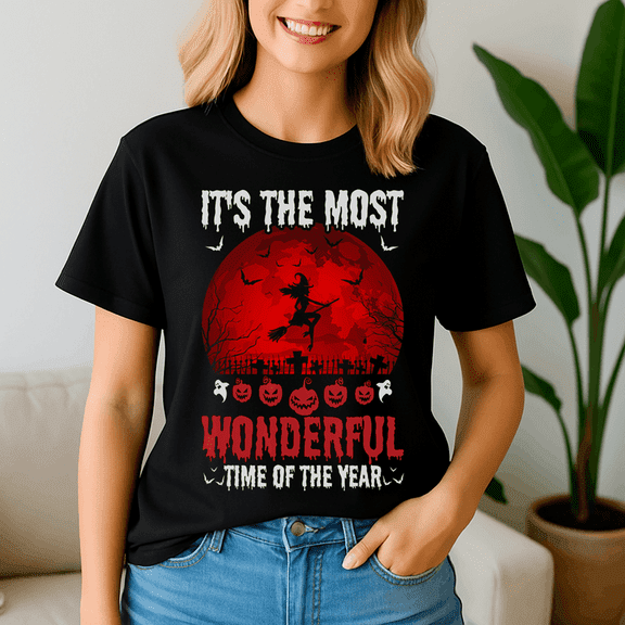 Halloween Shirt ,It The Most Wonderful Time Of The Year, Spooky Season Tee, Happy Halloween, Ghost Pumpkin Tshirt, Funny Holiday Gift,Horror Witchy