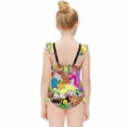 thumbnail image 4 of Adventure Time Girls Swimsuit Ruffle One-piece Beachwear Kids Cute Swimwear Summer Bathing Suit 6-7Y（110cm）, 4 of 8