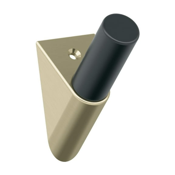 Amerock Acclivity Contemporary Single Prong Golden Champagne/Matte Black Wall Hook