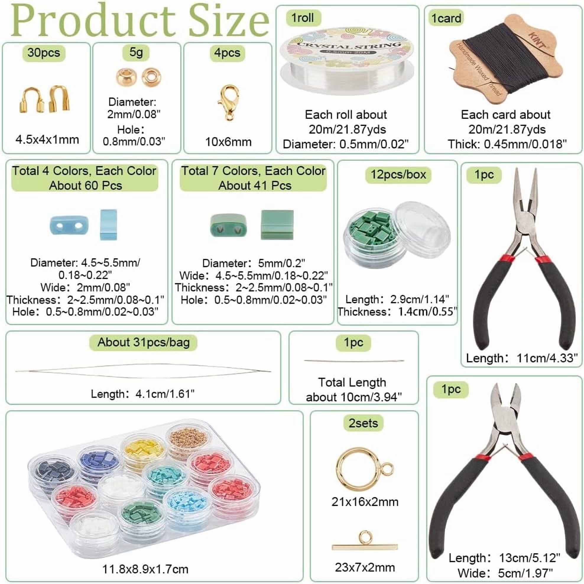 527 Pcs Beads Kit 9 Colors Glass Seed Beads Kit Including Elastic Thread Pliers Cutter and 5g Round Rocailles Beads for Jewelry Design Necklace Bracelet Earring Making colorful