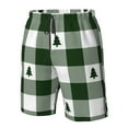 thumbnail image 5 of Naloa Green White Lumberjack Plaid Men's Beach Shorts, Surfing shorts, Swim trunks, Quick Dry Swim Trunks for Surfing Beach Fun - 3X-Large, 5 of 9