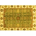 thumbnail image 1 of Ahgly Company Machine Washable Indoor Rectangle Oriental Yellow Traditional Area Rugs, 2' x 5', 1 of 4