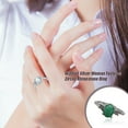 thumbnail image 3 of Anillo de plata para mujer, decoración portátil, anillos, adorno, accesorio de joyería, aniversario de boda, compromiso, blanco, talla 6 Ropa, zapatos y accesorios Miscelánea Verde Tamaño 11 Minnieouse AP011197-18, 3 of 6