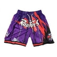 thumbnail image 1 of Raptors Retro Full Embroidered Zipper Pocket Pants, Basketball Dense Embroidered Shorts, Basketball Training Pants-HAPDEN, 1 of 3