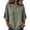 Gray, variant on Lenpel Cotton Linen Shirts for Women Crew Neck Half Sleeve Boho Tops Casual Vintage Frayed Blouses Beach Vacation Clothes