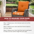 thumbnail image 6 of Patiobula Outdoor 10-Piece Deep Seat Cushion,24 x 22, Water Repellent, Fade Resistant, Deep Seat Bottom and Back Cushion for Chair, Sofa, and Couch,Orange, 6 of 7