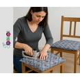 thumbnail image 4 of Soimoi 56 Inch Wide Polyester Canvas Fabric By 3 Yard - Block Design - Blue - Water-Resistant Outdoor & Upholstery Material, 4 of 7