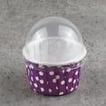thumbnail image 3 of Recardis 100 Pcs Creative Cake Cups Medium Size Paper Ice Cream Cup Heat Resistabt Dessert Container with Lid for Yogurt Mousse (Random Color), 3 of 5
