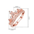 thumbnail image 3 of Crown Ring Rose Gold Plated Copper With Diamond Accent For Elegant Festival Party Jewelry For Daily Wear Gifts, 3 of 4
