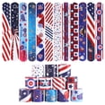 thumbnail image 2 of 48 PCS 4th of July Slap Bracelets for Kids, Slap Bands, Snap Bracelets for Kids Fourth of July Decorations Decor Accessories Gifts, 2 of 7
