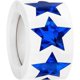 thumbnail image 1 of 1 rollo de 500 pegatinas de papel con forma de estrella, 25 x 25 mm, con purpurina azul, impermeables, para manualidades, álbumes de recortes, decoración y regalos., 1 of 1