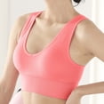 thumbnail image 2 of Everyday Bras for Women Sports Bra Padding Bra Packs Compression Sports Bras for Women Womens Bras Push up No Underwire No Wire Push up Bra Extra Support Sports Bras for Women Womens Push Pink L, 2 of 4