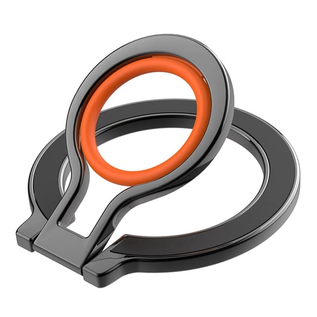 Soporte Magnético para Anillo de Dedo para Teléfono, Recargable, Adsorbido, Giratorio 360°, Plegable, con Anillo de Silicona para Dedo