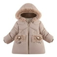 thumbnail image 3 of QIPOPIQ Manteau d'Hiver pour Filles Résistant à l'Eau Long Parka Chaud Manteau Matelassé à Capuche Liquidation, 3 of 4