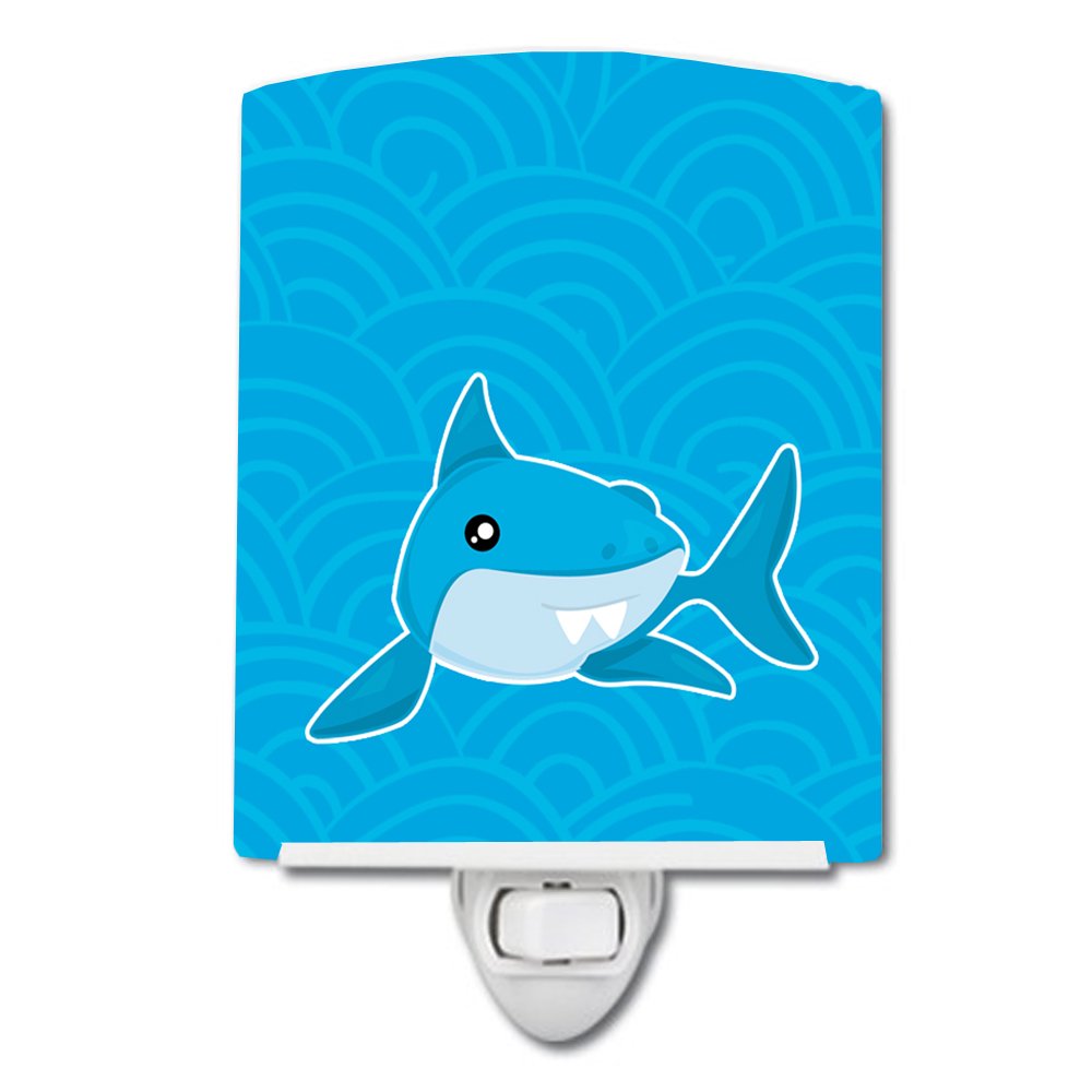 Shark with Waves Ceramic Night Light