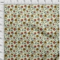 thumbnail image 4 of oneOone Cotton Jersey Beige Fabric Floral Sewing Material Print Fabric By The Yard 58 Inch Wide, 4 of 4