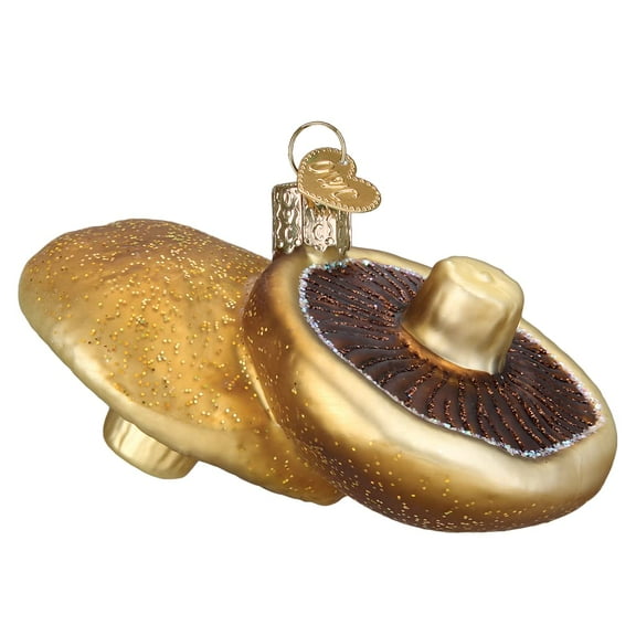 Old World Christmas Portobello Mushrooms Glass Blown Ornament for Christmas Tree