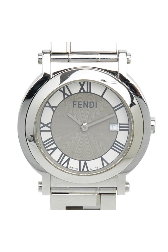 Pre-Owned Fendi Orologi 2-hand Quadro watch 6100L quartz gray dial stainless steel women's FENDI