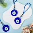 thumbnail image 3 of 4Pcs Blue Glass Car Pendant Hanging Ornament with Rope Rear View Mirror Beaded Decoration Lucky Charms Protection Accessories Gift for Men Women Window Door Wall Frame Balcony, 3 of 8