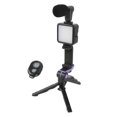thumbnail image 2 of Phone Vlog Video Kit with Table Tripod Phone Holder with Cold Shoe Microphone LED Video Light Remote Shutter, 2 of 5