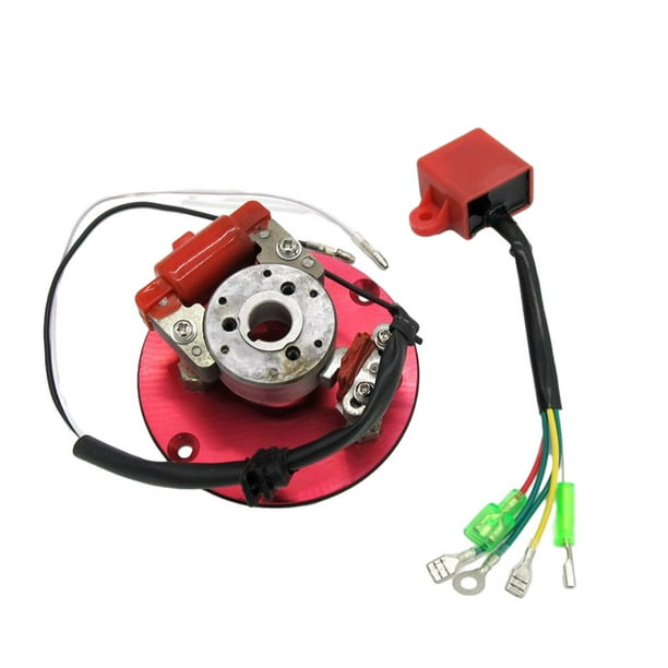 Scienceny Equipo resistente al calor rojo de la bobina de ignición de la motocicleta con ABS para un estable y seguro duraderos Vehículos, repuestos y accesorios Mis