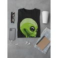 thumbnail image 3 of Green Alien Side View T-Shirt Men -Image by Shutterstock, Male XX-Large, 3 of 4