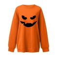 thumbnail image 3 of NMMUED Women Halloween Sweatshirts, Black Cat Halloween Sweatshirt, Pullover Sweatshirts for Women, Crewneck Sweatshirts Women, Fall Clothes, Halloween Pumpkin Sweatshirt, Orange L, 3 of 6