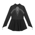 thumbnail image 4 of inhzoy Girls Tulle Splice Long Sleeves Mock Neck Cutouts Back Leotard Dress, 4 of 6