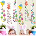 thumbnail image 4 of Aqestyerly Easter Decor Easter Decorative Pendant Pvc Eggs Rabbit Rotating Wind Chime Pendant Easter Decorations, 4 of 6