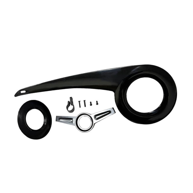 Protector de cadena de bicicleta, cubierta de cadena de ocio, accesorios ligeros para bicicletas de carretera, juego de bielas Negro