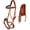 Tan/Beaded, variant on Horse Western Padded Leather Beaded Bitless Sidepull Bridle 77RT17BR-F