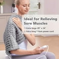 thumbnail image 6 of Heating Pad for Back,Neck,Abdomen,Shoulder,Knee,Arms,Legs,Dry/Moist Heat&Auto Shut off, Birthday Gifts for Men and Women, 33"x17", Light Gray, 1 Pack, 6 of 9