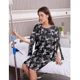 thumbnail image 6 of Pinspark Hospital Nightgowns Women Open Back Nightdress Bedridden Elderly Women' Pajama Dress Long Sleeve Post Surgery Gowns, 6 of 6