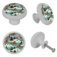 thumbnail image 4 of Christmas Sleigh Fluorescent Drawer Pulls with Screws - Round 4-Pack, Glow-in-the-Dark Knobs for Cabinets, Wardrobes, and Dressers, 4 of 6