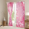 thumbnail image 3 of Feelyou Initial E Black Out Curtains, Pink Stars Balloon Curtains Pack of 2 (42x63 Each), 3 of 6