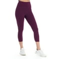 thumbnail image 3 of BSP Women's Active Capri Leggings with Sheer Mesh Panel & Hidden Pocket, 3 of 4