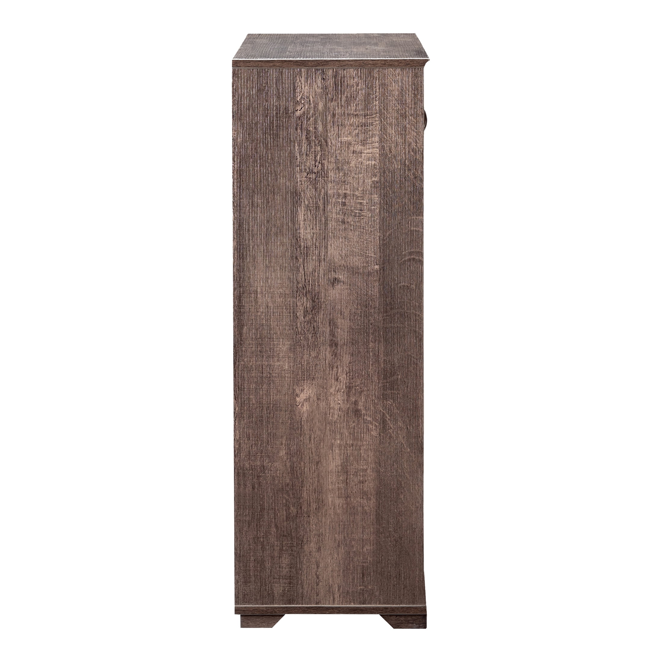 Furniture of America Dilon 2-Door Shoe Cabinet, Walnut Oak