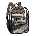 thumbnail image 2 of Large Clear PVC Backpack Heavy Duty See Through Backpack for Adults Work Travel, Leopard Bats Printed 12L, 2 of 8