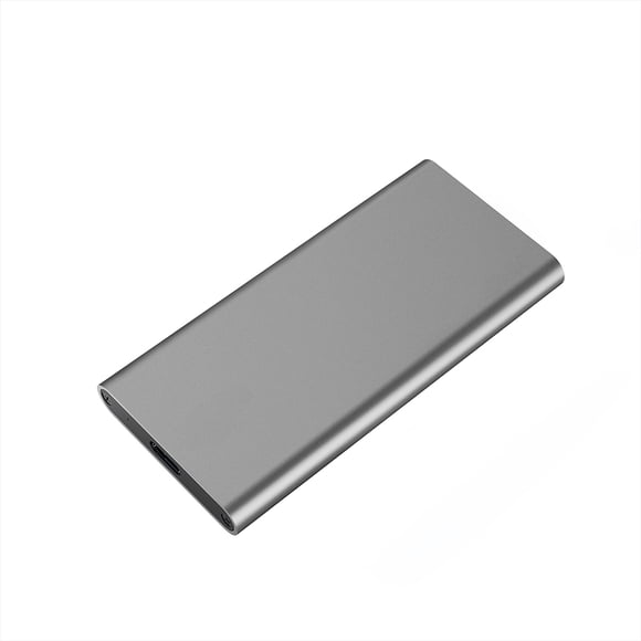 Amdohai Type-C to mSATA SSD Enclosure Portable mSATA Solid State Drive Box High Speed USB3.1 mSATA SSD Enclosure Silver Gray