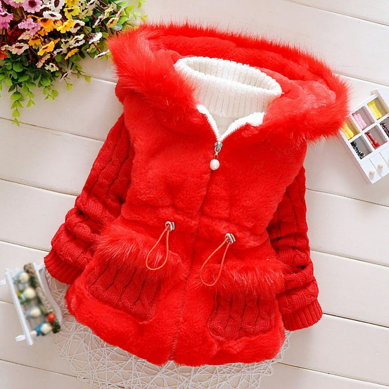 Baby fur top coats and jackets