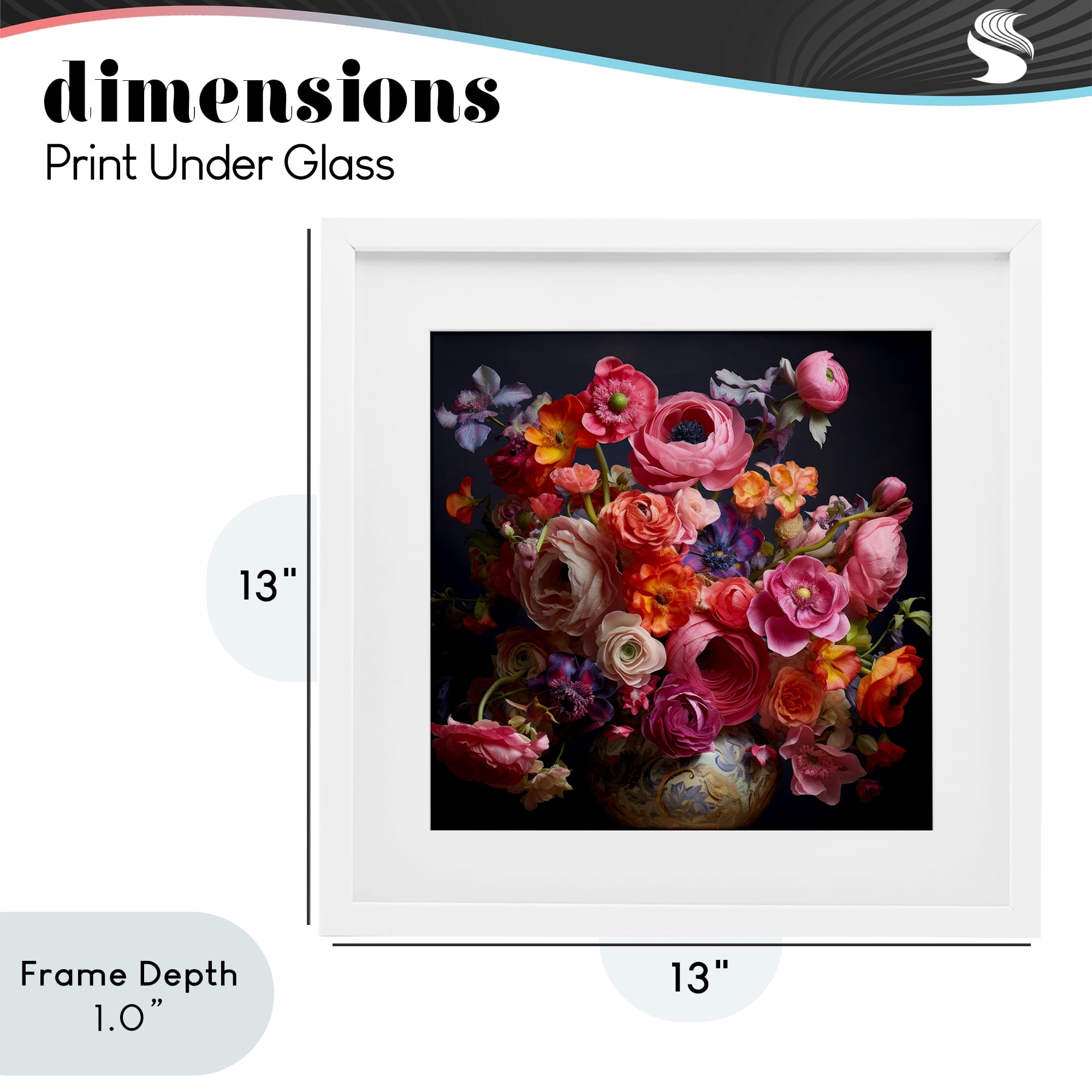 Stupell Industries Harmonious Composition of Florals White Framed Print Under Glass, design by Lazar Studio