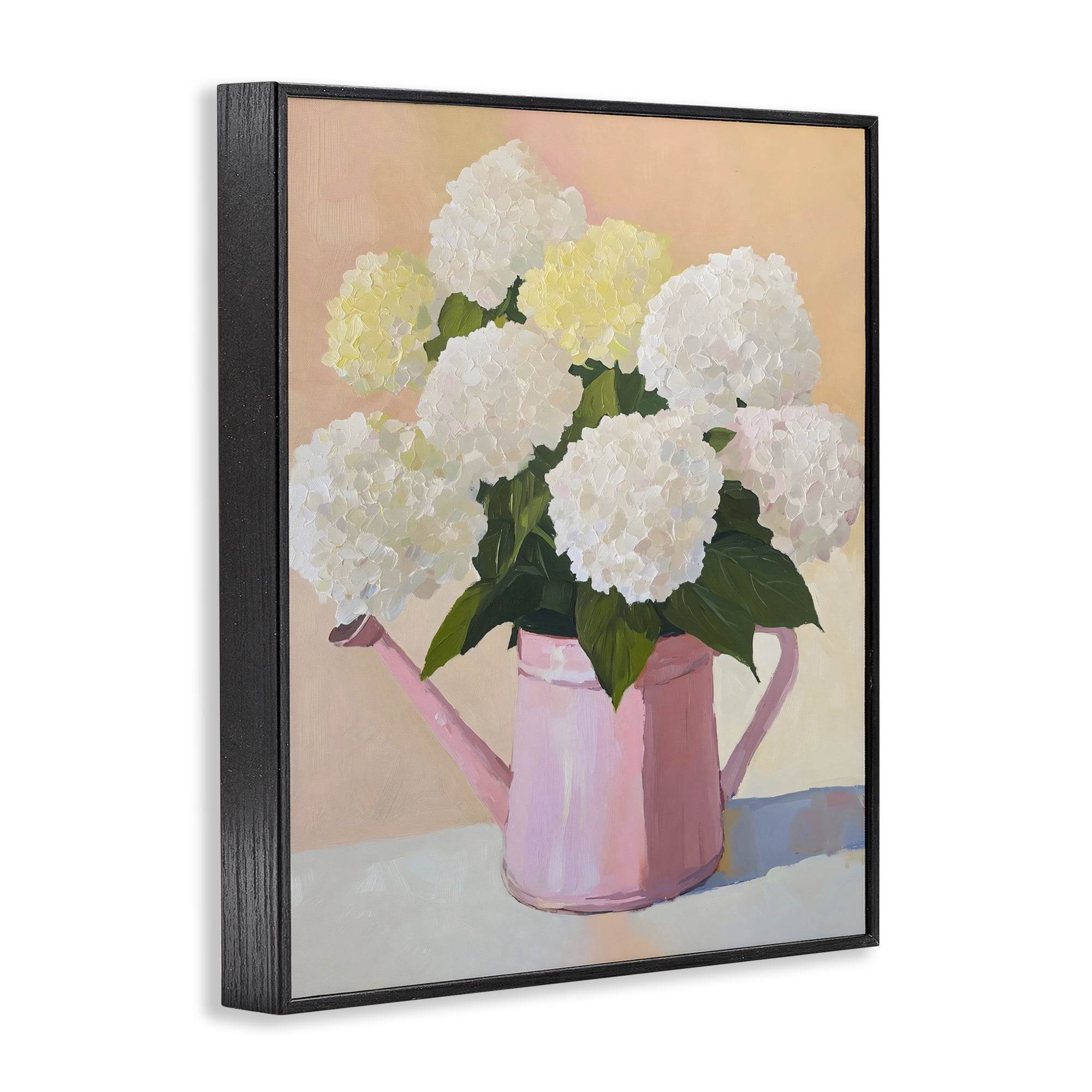 Stupell Industries Hydrangeas in Watering Can Black Framed Giclee Art, design by The Prints Vibe