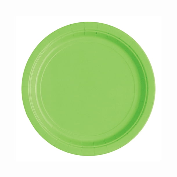 Lime Green Paper Dinner Plates, 9in, 20ct