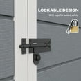 thumbnail image 6 of Outsunny Outdoor Storage Shed, 72" x 52.75" Garden Shed with Double Lockable Doors, Vent and Window, Plastic Utility Tool Shed, Gray, 6 of 9