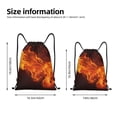 thumbnail image 2 of Wukai Fiery Orange Flames Energy Drawstring Backpack Bag Sport Gym Sackpack Large Size String Backpack Cinch for Women Men-Small, 2 of 6